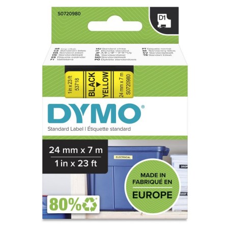 S0720980 DYMO D1 Standard 24mm 53718 24mm x 7m
