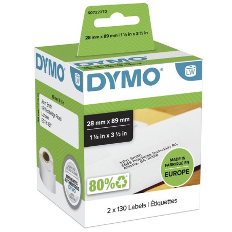 S0722370 DYMO Address Label 2pack 99010 89mm x 28mm