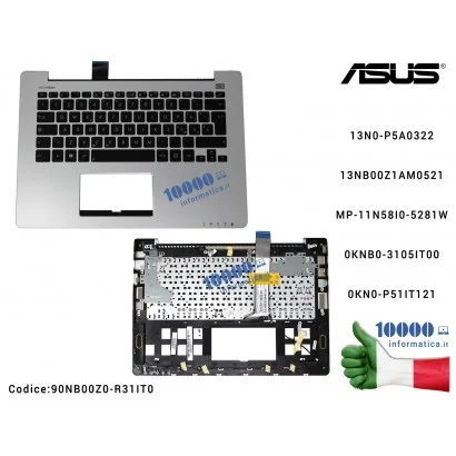 Tastiera Italiana Completa di Top Case Superiore ASUS VivoBook S300 S300C S300CA S300K S300KI