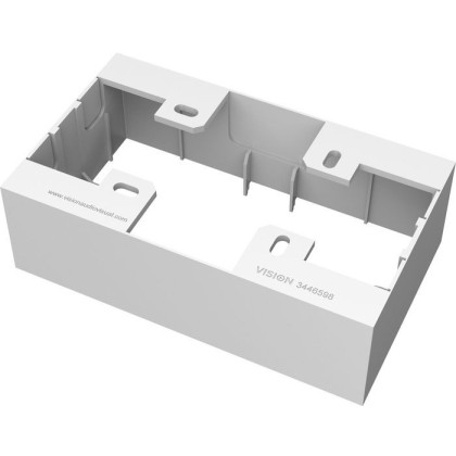TC3 BACKBOX2G Vision Techconnect3 2-Gang Backbox TC3 BACKBOX2G, White, 150 mm,