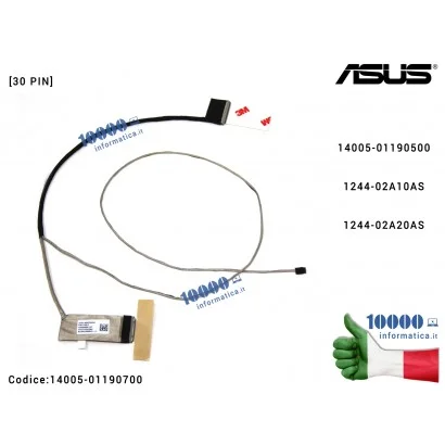 14005-01190700 Cavo Flat LCD ASUS [30 PIN] F751 X751 F751L X751L 14005-01190500 1244-02A10AS 1244-02A20AS F751LA F751LB F751L...