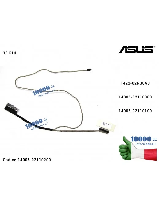 Cavo Flat LCD ASUS [30 PIN] ROG GL702V GL702VM GL702VI GL702VS GL702VT GL702Z GL702ZC S7 S7VS S7VM 1422-02NJ0AS 14005-02110000 14005-02110100