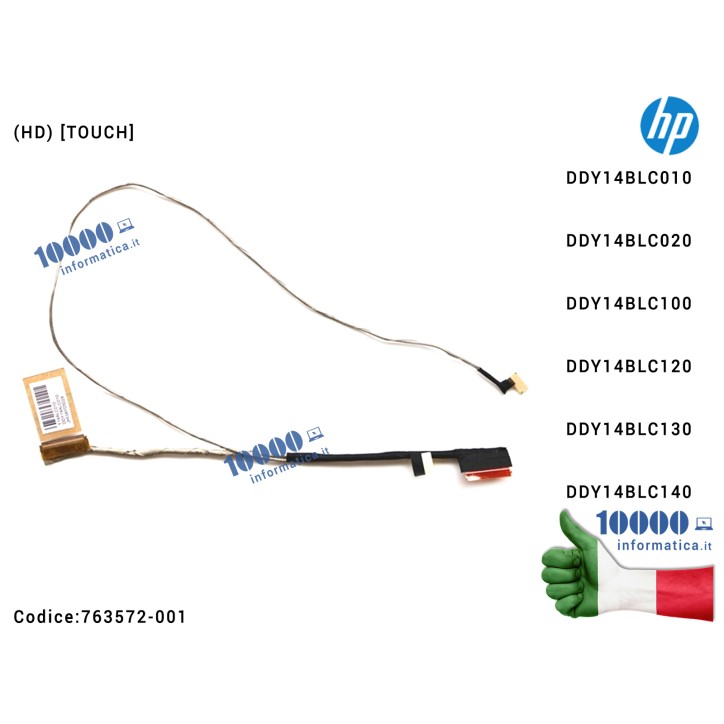 Cavo Flat LCD HP (HD) [TOUCH] Pavilion 15-P Envy 15-K 15-V DDY14BLC010 DDY14BLC020 DDY14BLC100 DDY14BLC120 DDY14BLC130 DDY14BLC140
