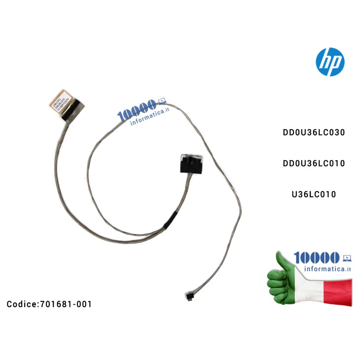 Cavo Flat LCD HP Pavilion 15-B 15-B000 15-B119WM 15-B105SH 15-B142DX DD0U36LC030 DD0U36LC010 DD0U36LC000
