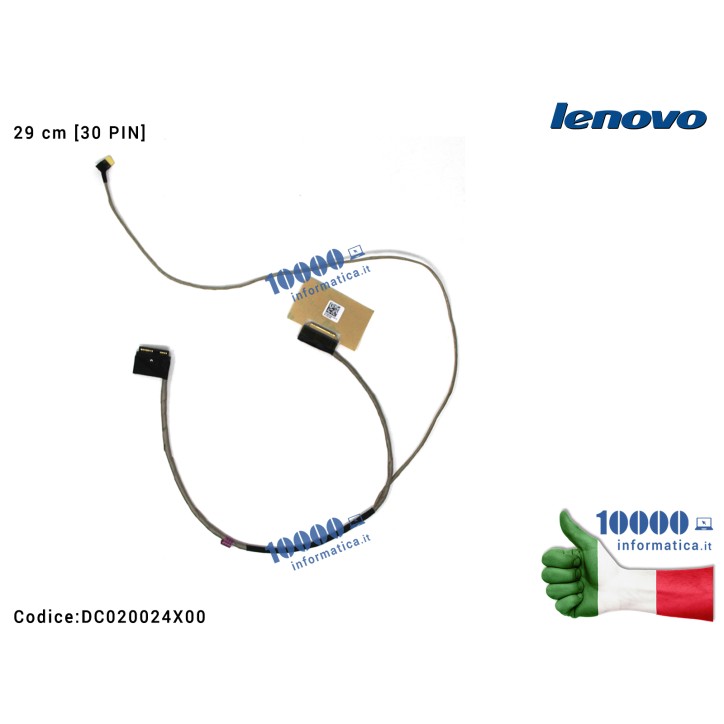 Cavo Flat LCD LENOVO IdeaPad 500-15ISK Z41-70 Z51-70 [30 PIN] DC020024X00 (29 cm)