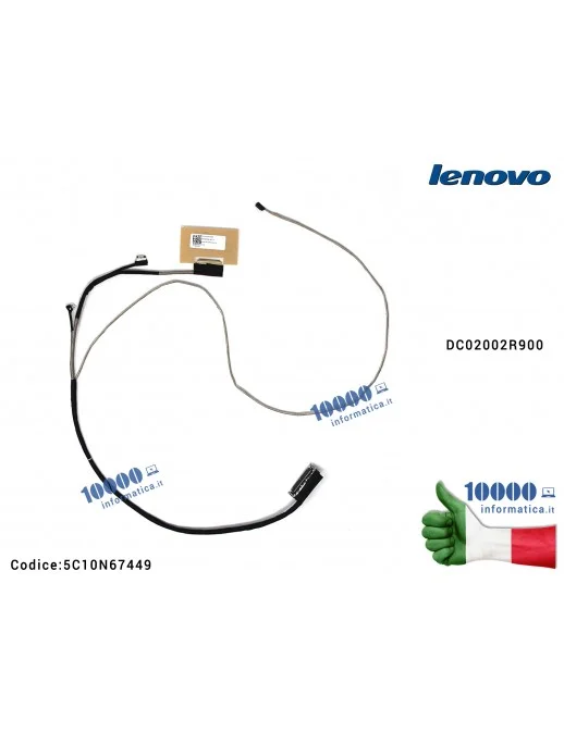 Cavo Flat LCD LENOVO Flex 5-1470 Yoga 520-14 520-14IKB DC02002R900 (80X8) (80YM) (80XA) (81C8) (81CW) CIUYA EDP CABLE