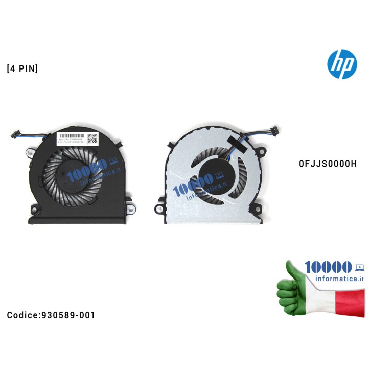 Ventola di Raffreddamento Fan CPU HP Pavilion 15-CB 15T-CB 15-CB000 [4 PIN] 926875-001 926876-001 930589-001 930615-001 0FJJS0000H