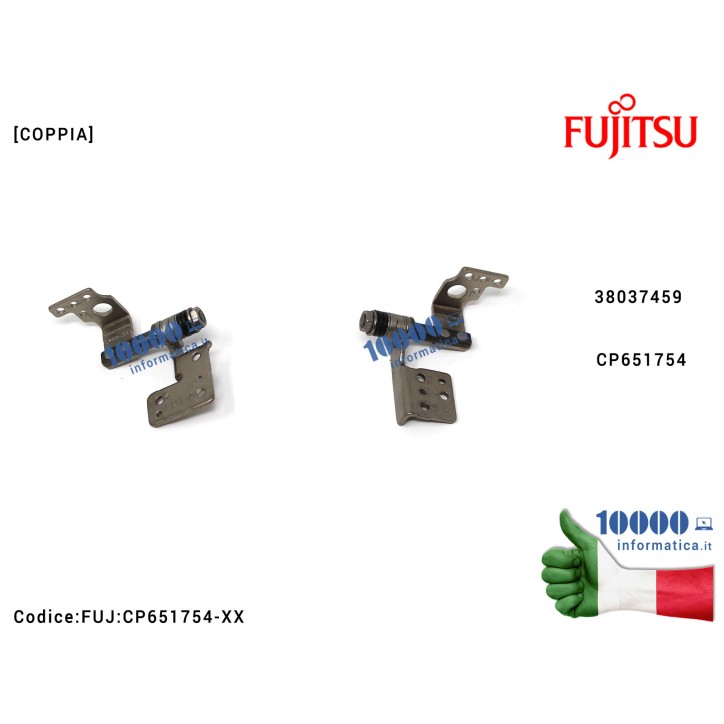 Cerniere Hinges LCD FUJITSU LifeBook A544 A514 [COPPIA] 38037459 CP651754