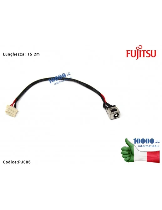 PJ086 Connettore DC Power Jack PJ086 FUJITSU LifeBook AH530 AH531 (15 cm) [90W]