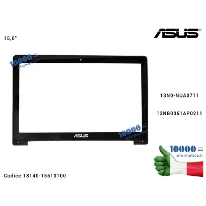 18140-15610100 Vetro Touch Screen con Cornice LCD ASUS VivoBook S500C S500CA 15,6'' 13N0-NUA0711 13NB0061AP0211