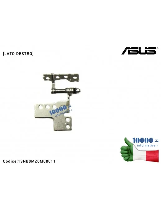 Cerniera Hinge [DX] ASUS VivoBook X509 X509B X509BA X509D X509DA X509F X509FA X509FB X509FJ X509FL X509U X509UA X509UB X509UJ [LATO DESTRO] 13NB0MZ0M08111 13NB0MZ0M08011
