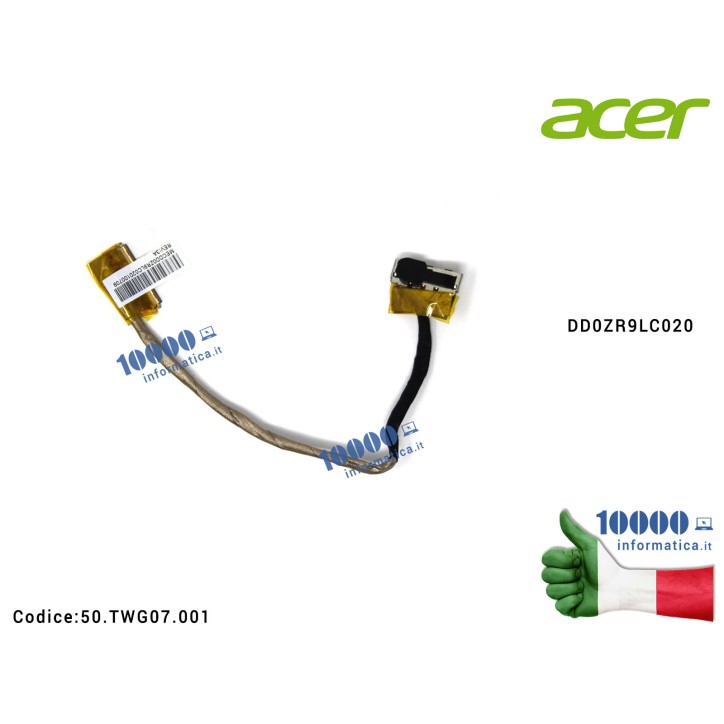 Cavo Flat LCD ACER TravelMate 8572 TM8572 TM8572G TM8572T TM8572TG TM8572Z Gateway NS51C NS51I NS51IG 50TWG07001 50.TWG07.001