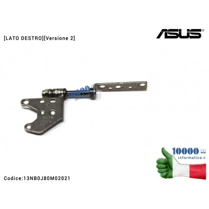 13NB0J80M02021 Cerniera Hinge [DX] [Versione 2] ASUS E406 E406M E406MA E406S E406SA R420M R420MA [LATO DESTRO] 13NB0J80M02021