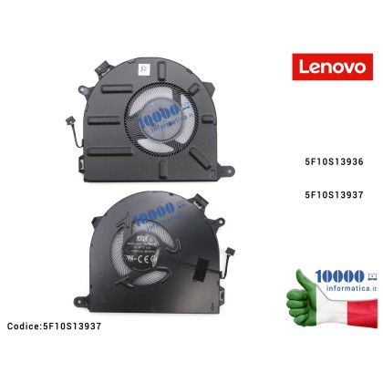 Ventola Fan CPU LENOVO ThinkBook 15 G2 ITL (20VE) 15 G3 ACL (21A4) 15 G2 ARE (20VG) DC28000SOD0 5F10S13937 FRU5F10S13937
