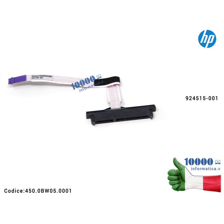 Cavo Connettore Hard Disk HDD SATA HP Pavilion X360 15-BR 15-BR018NA 15-BR075NR [10 Cm] 450.0BW05.0001 924515-001