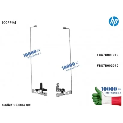 L23884-001 Cerniere Hinges LCD HP 15-CS 15-CW 15Z-CW TPN-Q208 15-CU 15S-DY [R+L] FBG7B001010 FBG7B003010 L23884-001