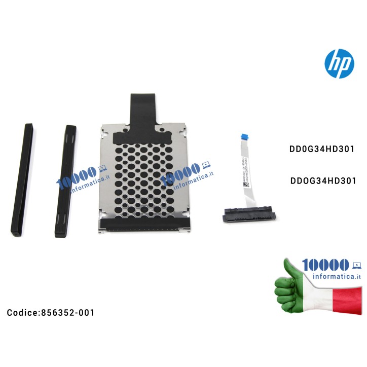 KIT Supporto Caddy + Cavo Connettore HDD Hard Disk HP Pavilion 15-AU 15-AW DD0G34HD301 DDOG34HD301