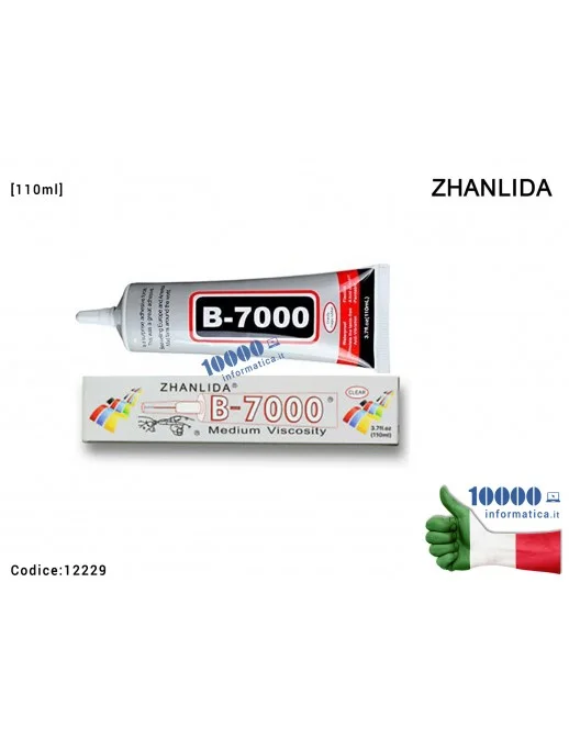 Colla Multiuso ZHANLIDA B-7000 [110ml] Glue B7000 Gel Trasparente Adesivo per Riparazioni Cellulari Frame Touch Screen Display L