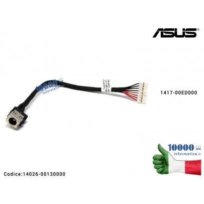 14026-00130000 Connettore DC Power Jack ASUS ROG GL553 FX553 FX553V FX553VD GL553V GL553VD GL553VE GL553VW 1417-00ED000 14026...