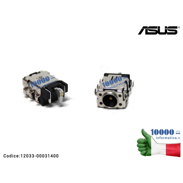 Connettore di Alimentazione DC Power Jack ASUS VivoBook X407 X507 X407U X407UA X407UB X507U X507UA X507UB X507M X507MA 12033-00031400