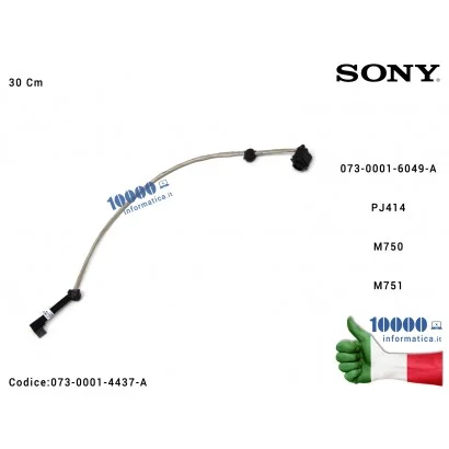 073-0001-4437-A Connettore DC Power Jack PJ414 SONY VGN-SR PCG-5T1L PCG-5T2L PCG-5T3L PCG-5T4L PCG-5P4L (M750) (M751) [30 cm]...