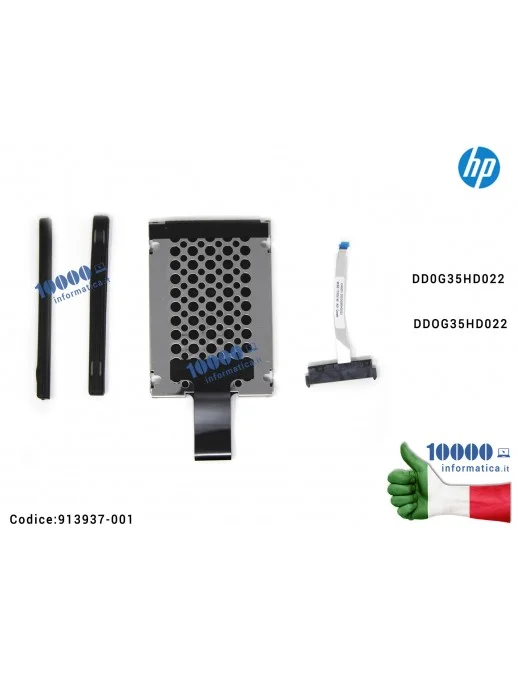 913937-001 KIT Supporto Caddy + Cavo Connettore HDD Hard Disk HP Pavilion 15-AX 15-BC 858969-001 DD0G35HD022 DD0G35HD011 DDOG...