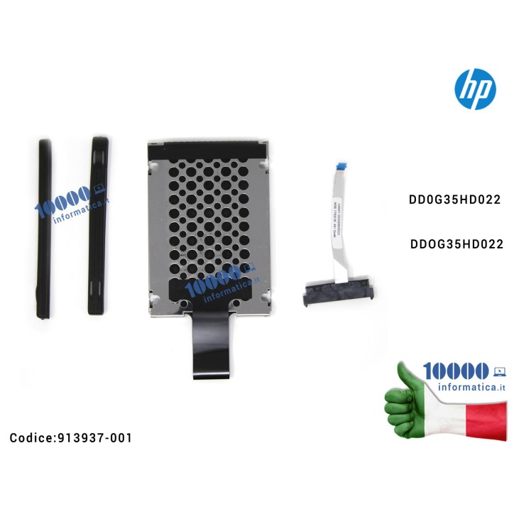 KIT Supporto Caddy + Cavo Connettore HDD Hard Disk HP Pavilion 15-AX 15-BC 858969-001 DD0G35HD022 DD0G35HD011 DDOG35HD022