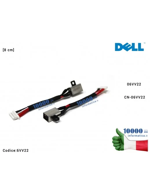 Connettore di Alimentazione DC Power Jack PJ806 DELL Inspiron 17-7000 17-7773 17-7778 17-7779 P30E [8 cm] 06VV22 CN-06VV22