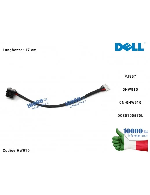 Connettore DC Power Jack PJ957 DELL Latitude E6420 E6430 E6320 E6500 Precision M4400 DC30100570L HW910 0HW910 CN-0HW910