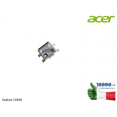 12029 Connettore di Alimentazione micro USB DC Power Jack ACER Aspire One 10 D16H1 Iconia S1002 N15P2