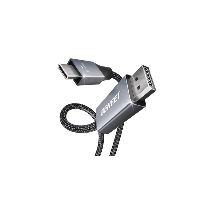 000207grey USB-C to DisplayPort 8K Cable - 1.8m
