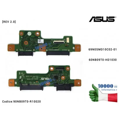 90NB09T0-R10020 Connettore HDD Board Hard Disk [REV 2.0] ASUS X556 X556U X556UJ 69N0SMD10C02-01 60NB09T0-HD1030