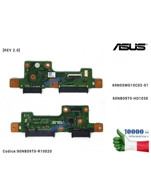 Connettore HDD Board Hard Disk [REV 2.0] ASUS X556 X556U X556UJ 69N0SMD10C02-01 60NB09T0-HD1030