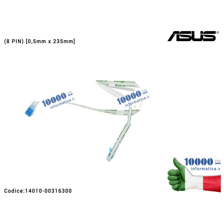 Cavo Collegamento IO FFC (8 PIN) [0,5mm x 235mm] ASUS X555 X555LA X555LD X555LJ X555LN X555LP X555UA X555UJ 14010-00319500