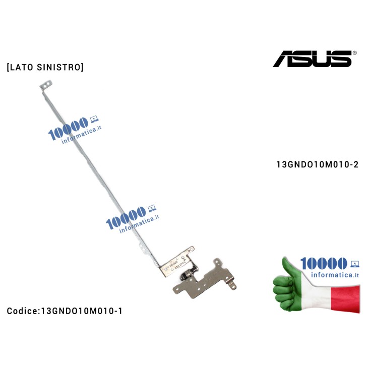 Cerniera Hinge ASUS [SX] P751J P751JF P751JA X75A X75V X75VB X75VC X75VD [LATO SINISTRO] 13GNDO10M010-2