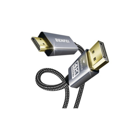 000273grey DisplayPort to HDMI 4K Cable - 1.8m
