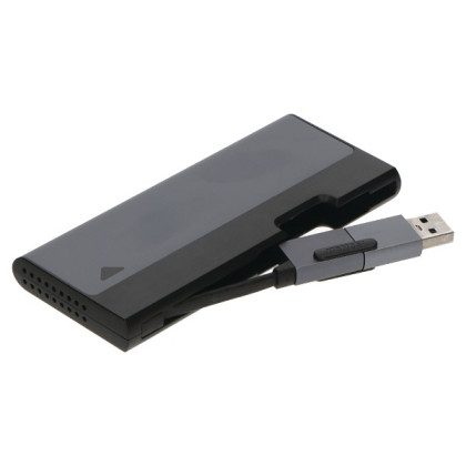 000345GREY M.2 NVME SATA SSD Enclosure