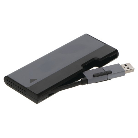 000345GREY M.2 NVME SATA SSD Enclosure