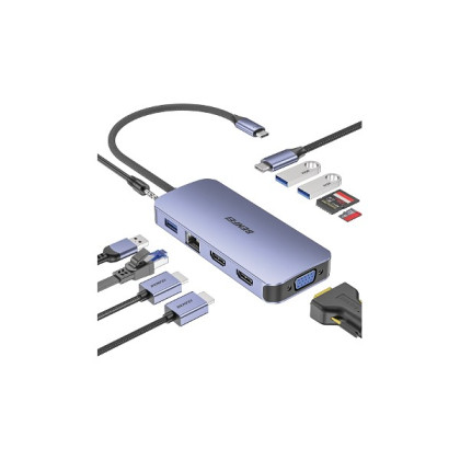 000359GREY 100W USB-C 11-in-1 Hub Triple Display