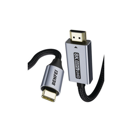 000388grey USB-C to HDMI 2.1 8K Cable - 1.8m