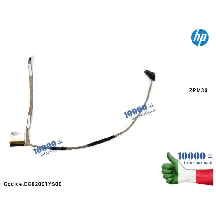 Cavo Flat LCD HP ProBook 430 G2 Series DC02001YS00 ZPM30 768196-001 DC02001YS0 Cavo Flat LCD HP ProBook 430 G2 Series DC02001YS00 ZPM30 768196-001 DC02001YS0