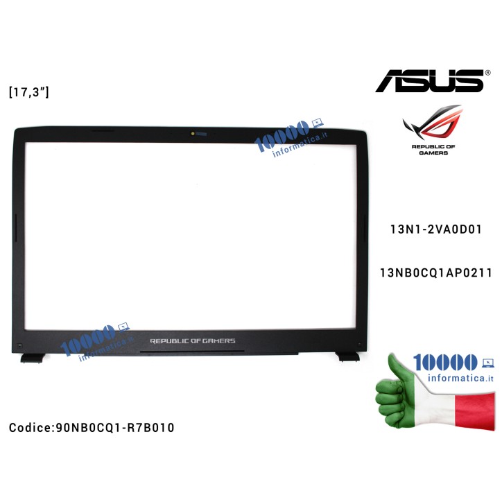Cornice Display Bezel LCD ASUS ROG Strix GL702V GL702VI GL702VM GL702VS GL702VT GL702Z GL702ZC 13N1-2VA0D01 13NB0CQ1AP0211 90NB0