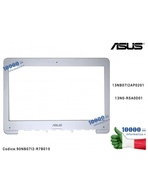 Cornice Display Bezel LCD [BIANCA] ASUS F302L F302LA X302L X302LA X302LJ X302UA X302UJ X302UV F302UV F302UJ F302U F302LJ 13NB07I