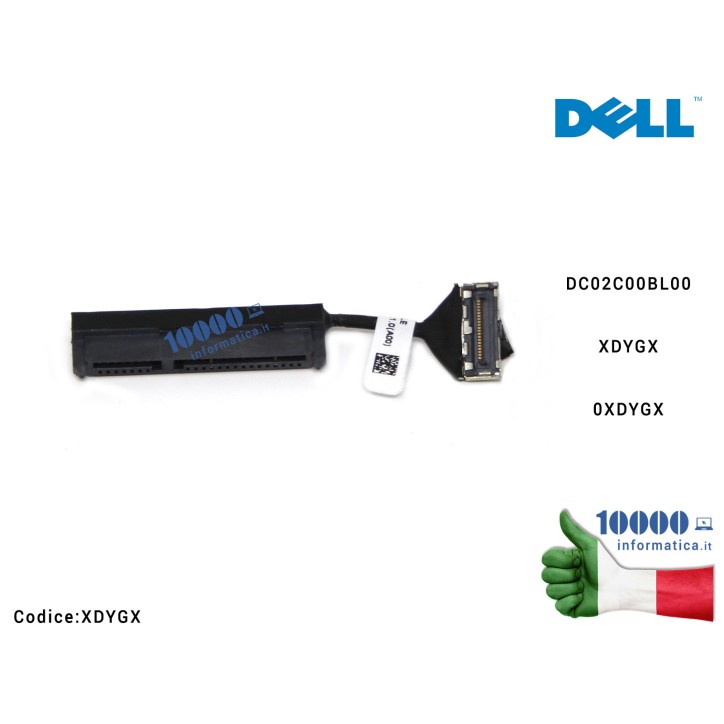 Cavo Hard Disk HDD DELL XPS 15 9550 9560 Precision 5510 5520 5530 5540 M5510 3510 DC02C00BL00 XDYGX 0XDYGX