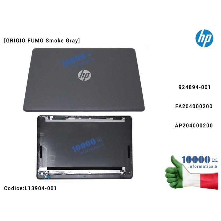 Cover LCD [Smoke Gray] HP Pavilion 15-BS 15-BW 250 G6 255 G6 TPN-C129 TPN-C130 (GRIGIO FUMO) AP204000200 924894-001 FA204000200