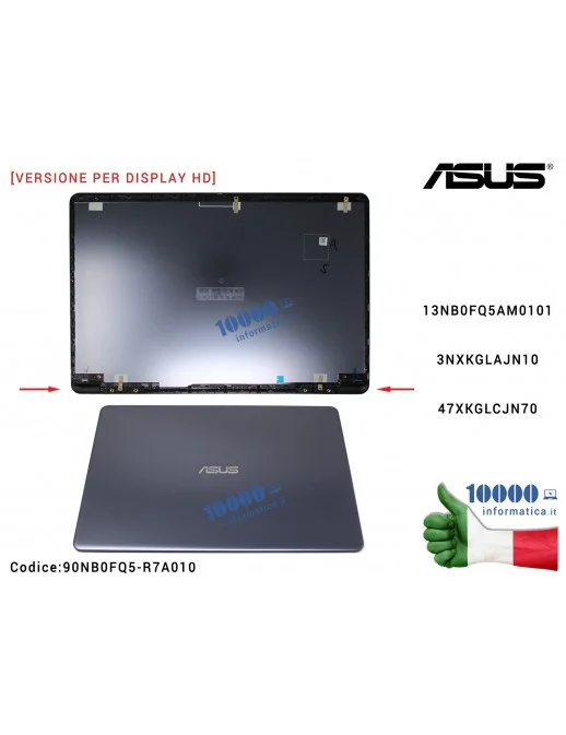 Cover LCD [Versione HD] ASUS VivoBook X510 S510 (STAR GREY) S510U S510UA S510UN S501UR X510U X510UA X510UN X510UR F510U F510UA K
