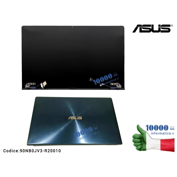 Display Assembly Modulo Touch Screen + Cover LCD + Cerniere ASUS ZenBook 13 UX333 [FHD] UX333FA UX333FN [Royal Blue] (Full-HD)