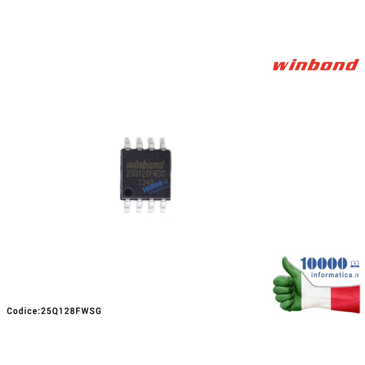 IC Chip Bios WINBOND W25Q128FWSSIG 25Q128F 25Q128FW 25Q128FWS6 W25Q128FWSG 25Q128FWSG 128MB Flash SPI Bus Puce SOP8 SOIC 8