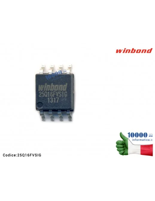 IC Chip Bios WINBOND W25Q16BVSSIG SOP-8 25Q16BVSIG W25Q16 16MB Flash SPI Bus Puce SOP8 SOIC 8
