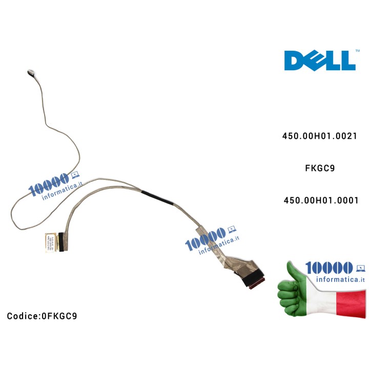 Cavo Flat LCD DELL [30 PIN] Inspiron 3541 3542 3543 3546 3549 5542 7542 15 3000 450.00H01.0021 FKGC9 450.00H01.0001